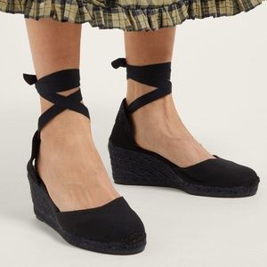 Castaner "Carina" 60 espadrilles in black canvas